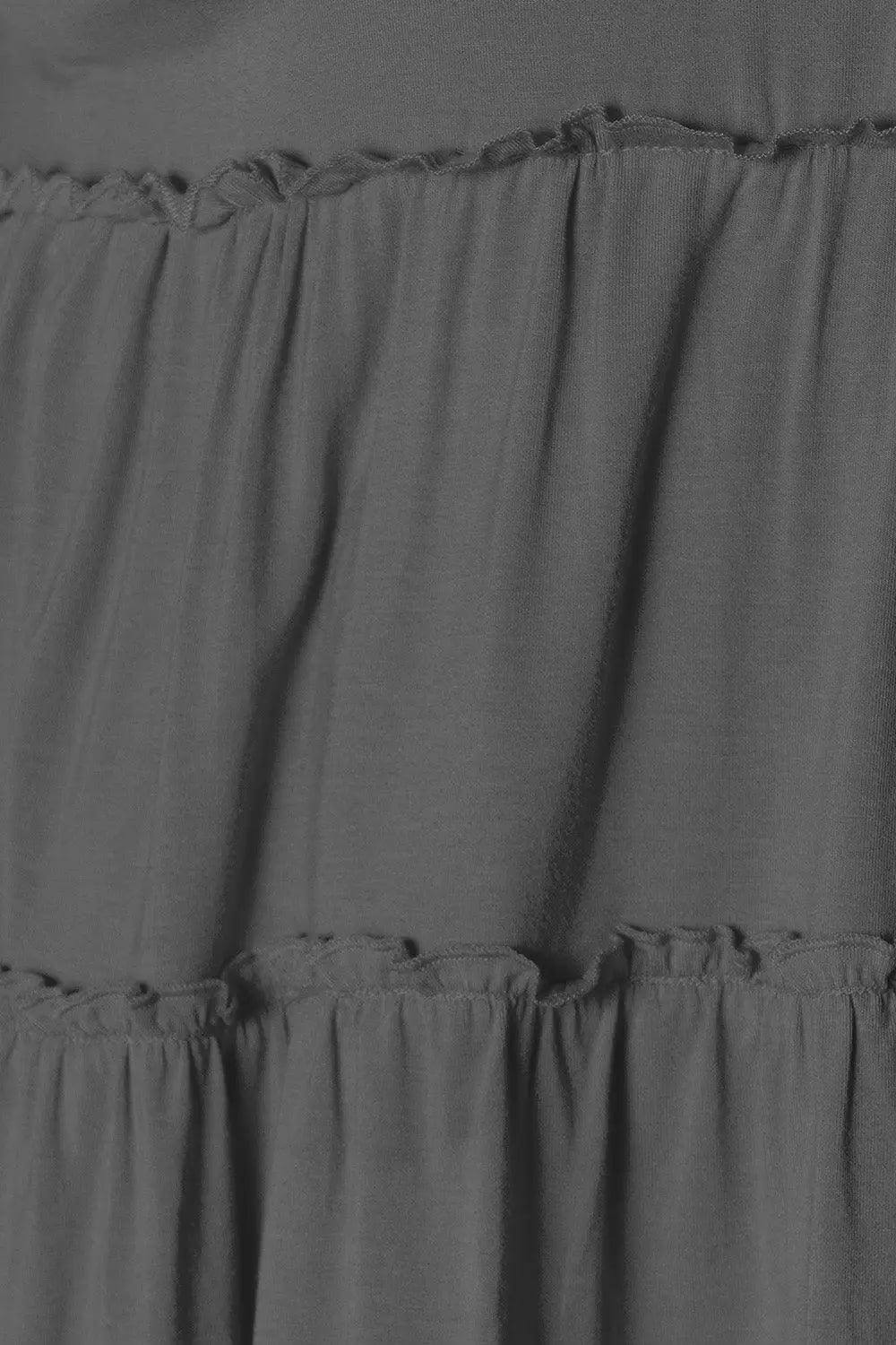 Double Take Half Button Long Sleeve Ruffle Hem Blouse - M. Burks Pretty Boutique LLC.shop