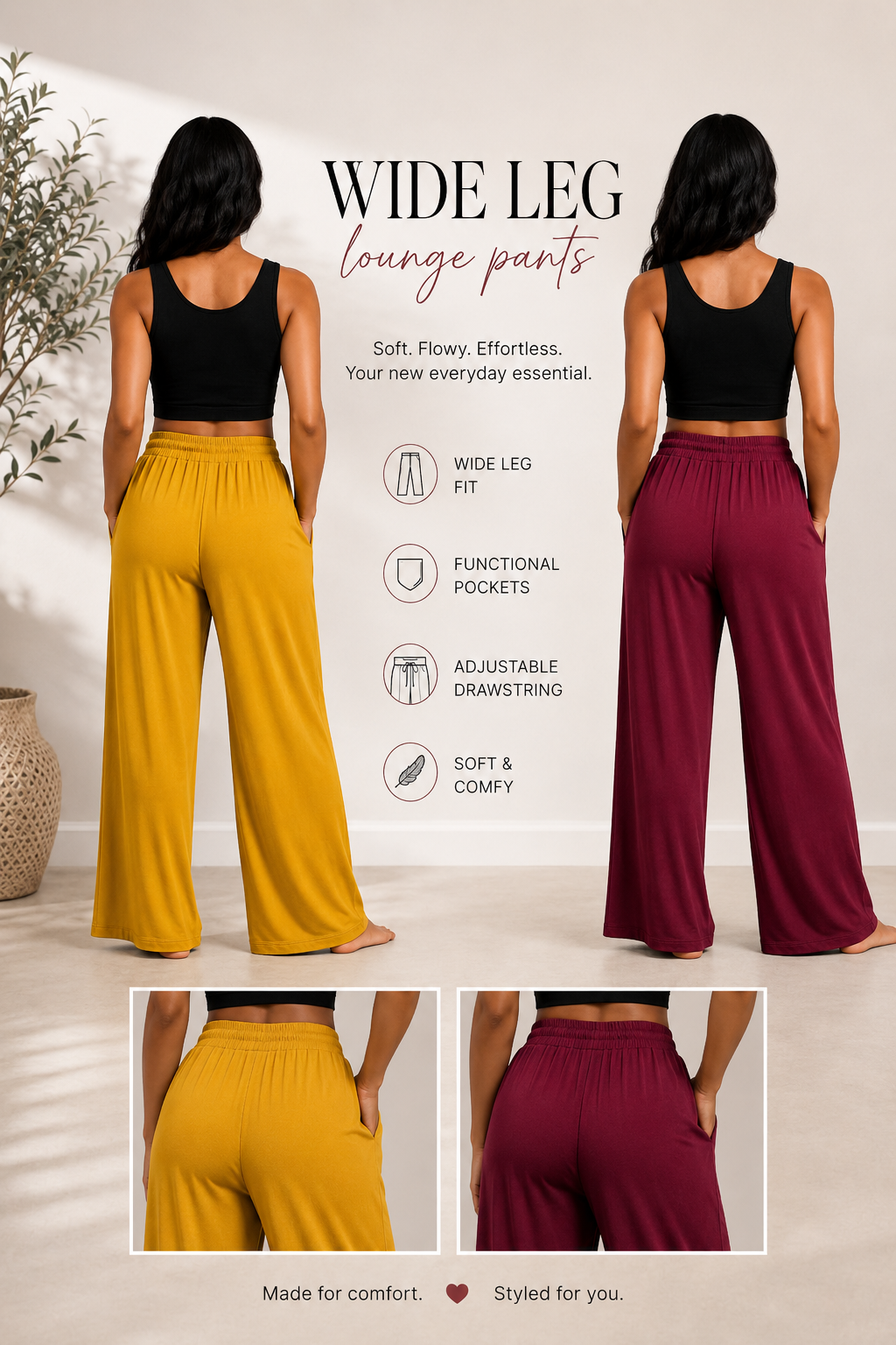 Wide Leg Lounge Pants