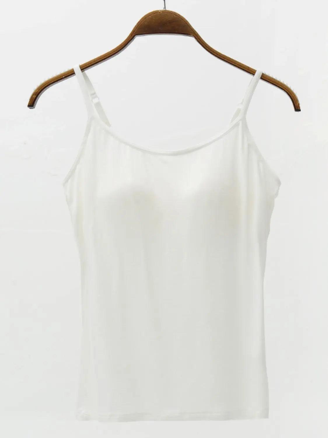 Full Size Adjustable Strap Modal Cami with Bra - M. Burks Pretty Boutique LLC.shop
