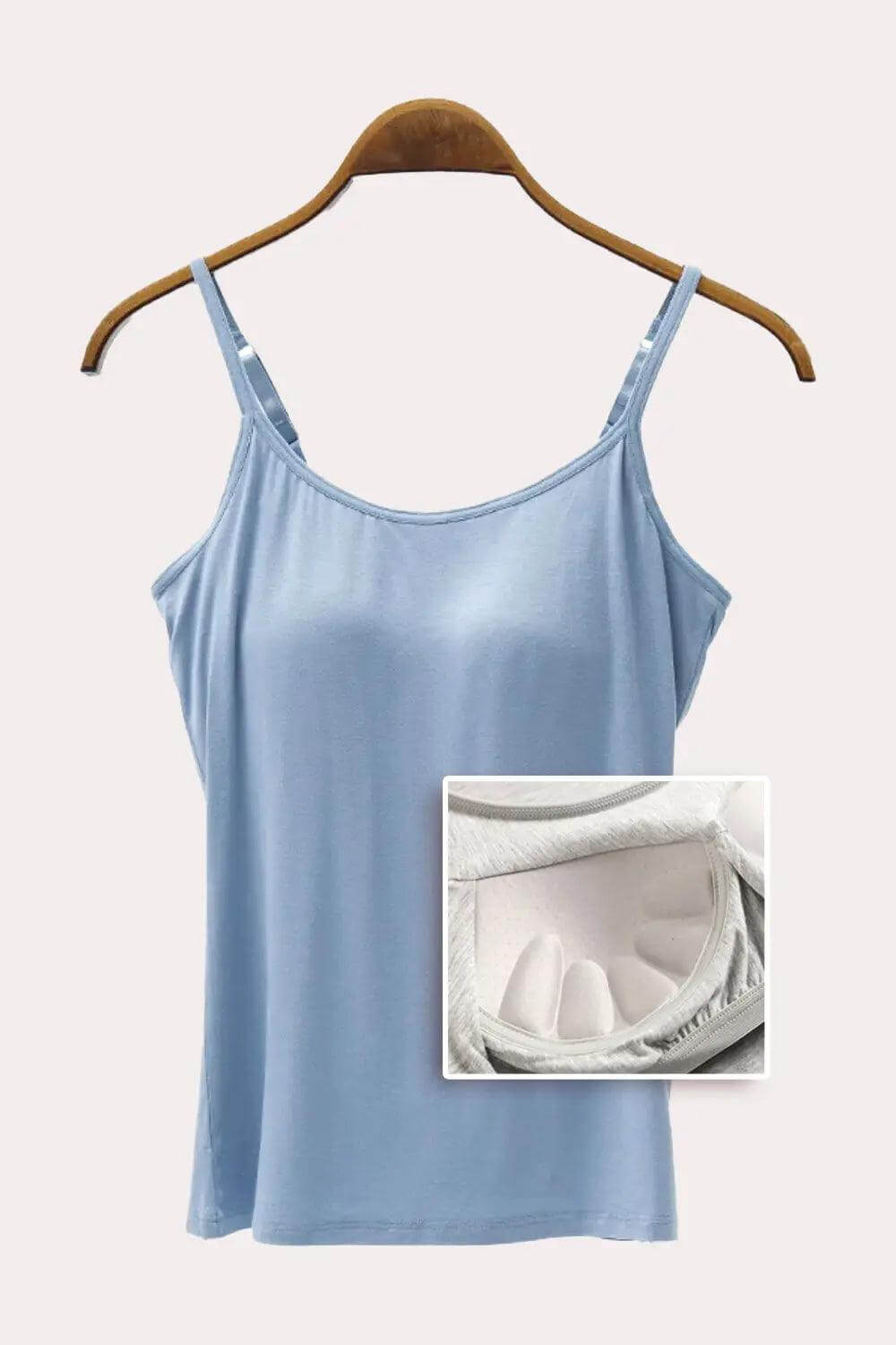 Full Size Adjustable Strap Modal Cami with Bra - M. Burks Pretty Boutique LLC.shop