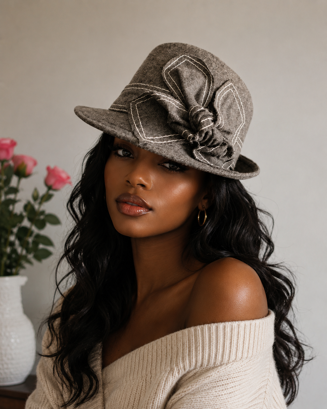 Women's Fedora Feather Hat