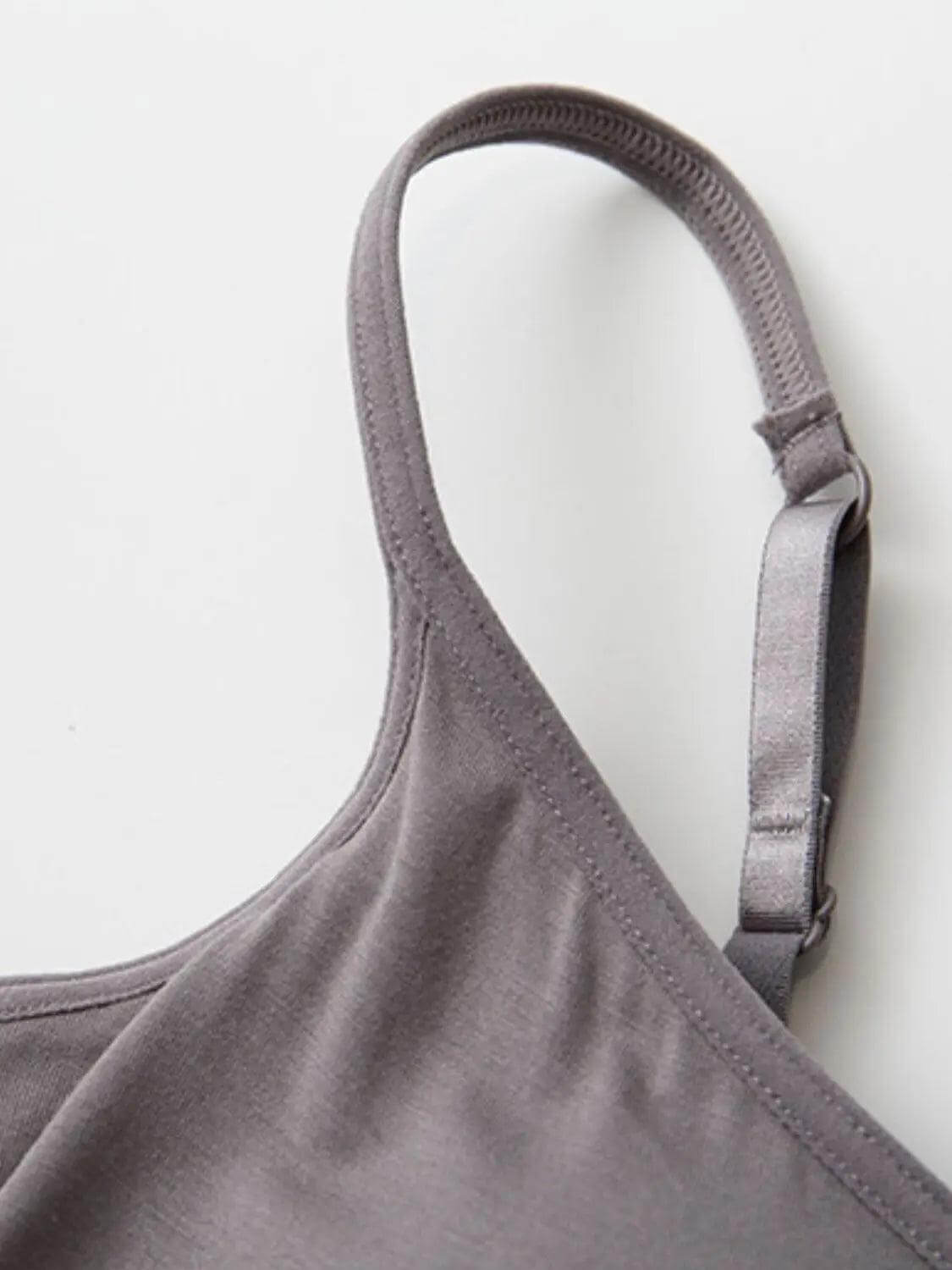 Full Size Adjustable Strap Modal Cami with Bra - M. Burks Pretty Boutique LLC.shop