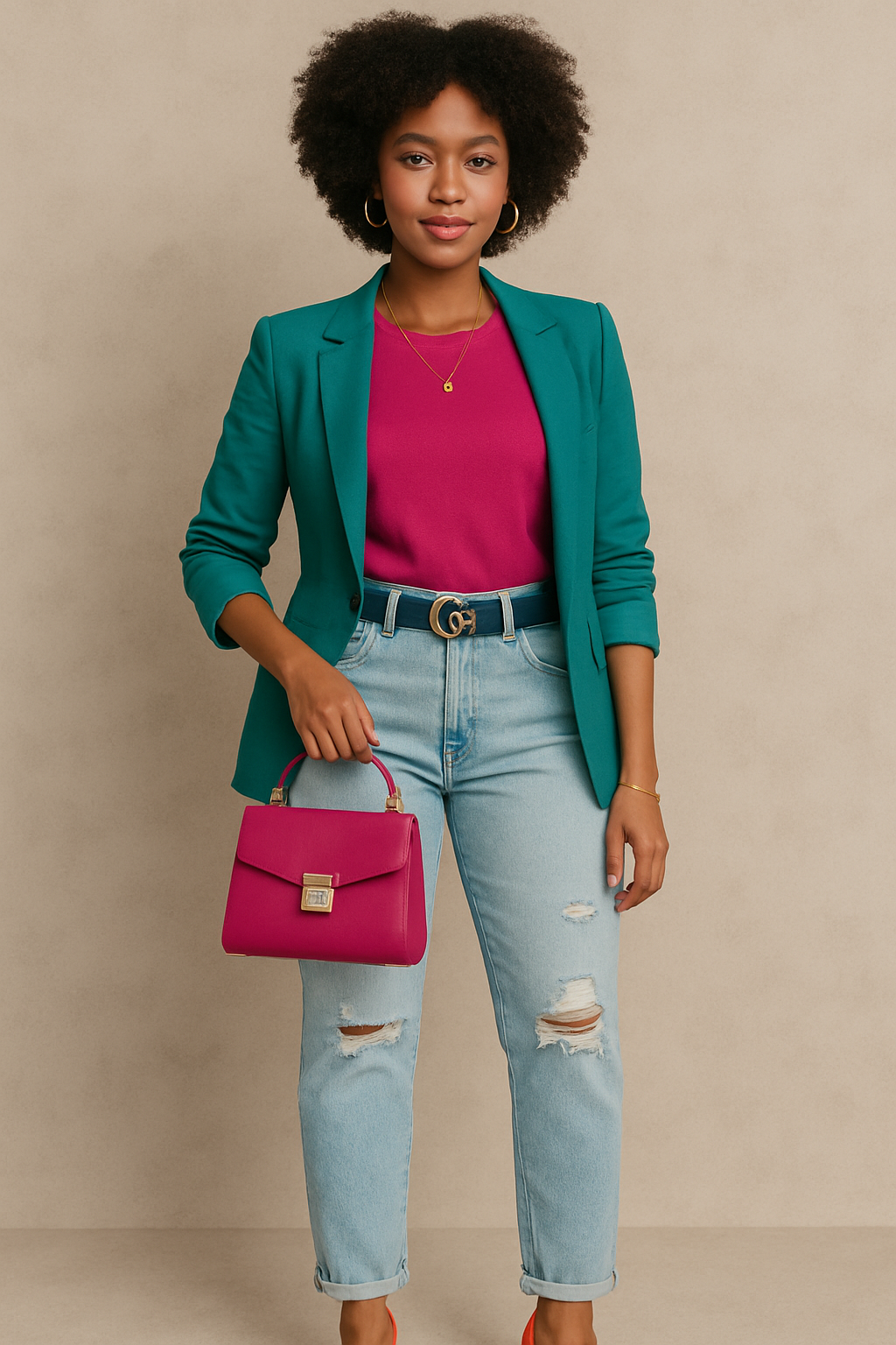 Distressed Plus Jeans Light-Wash