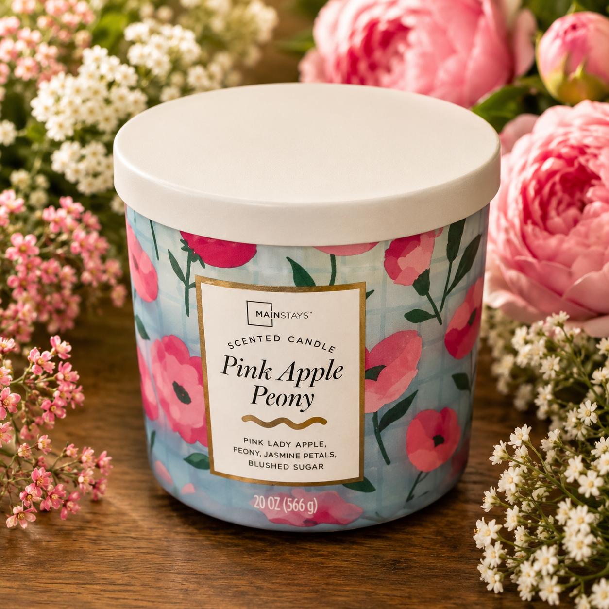 Pink Apple Peony Candle Mainstays Original