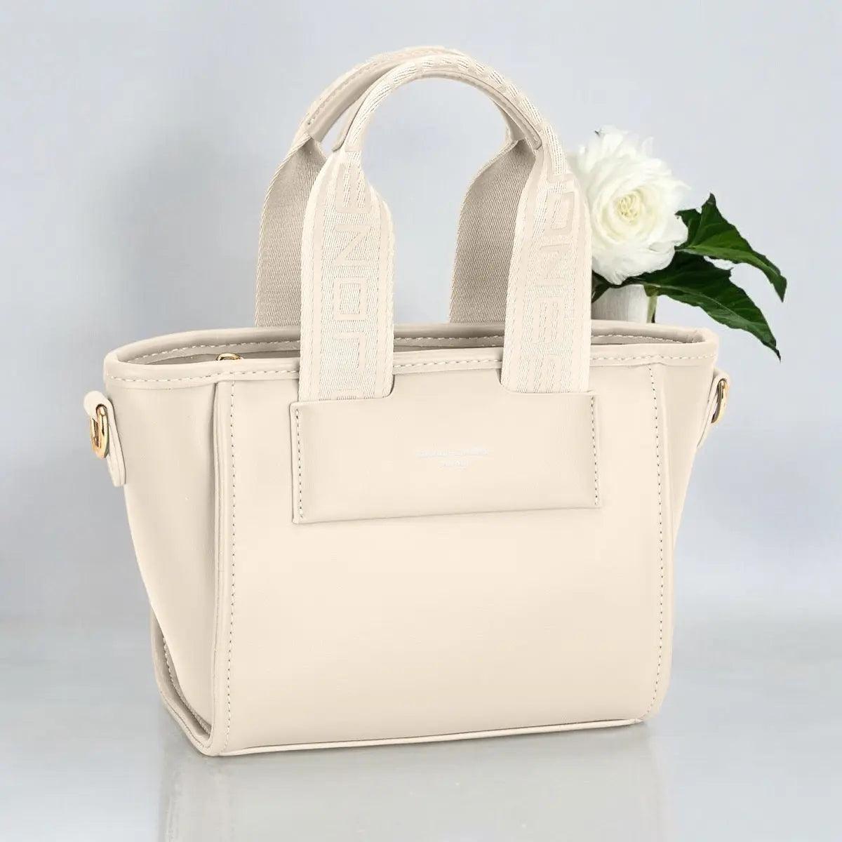 David Jones Small Handbag with Embossed Pattern Handles - M. Burks Pretty Boutique LLC.shop