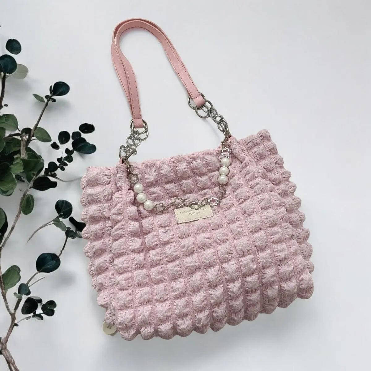 Bubble Textured Tote Bag - M. Burks Pretty Boutique LLC.shop