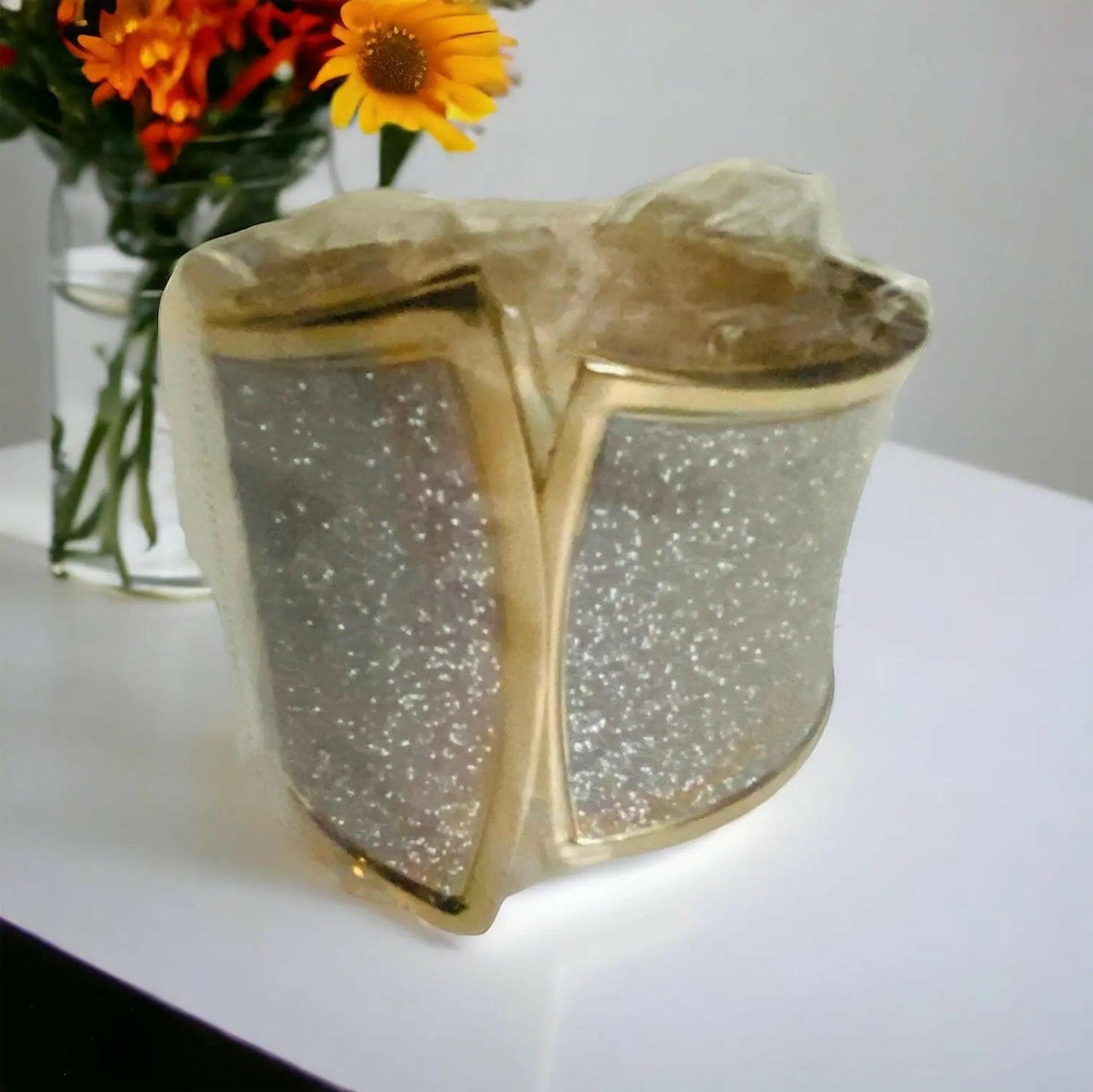 Women's gold and silver cuff bracelet - M. Burks Pretty Boutique LLC