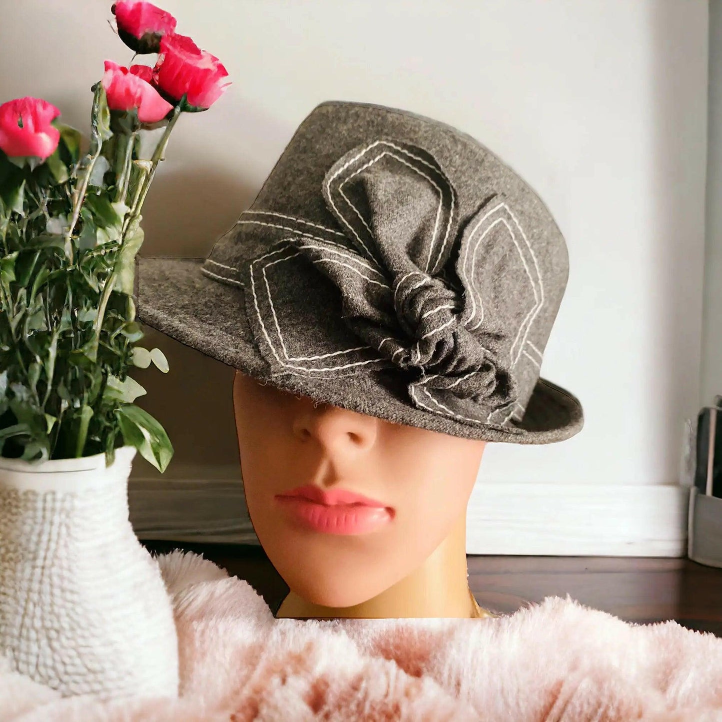 Women's Fedora Feather Hat - M. Burks Pretty Boutique LLC