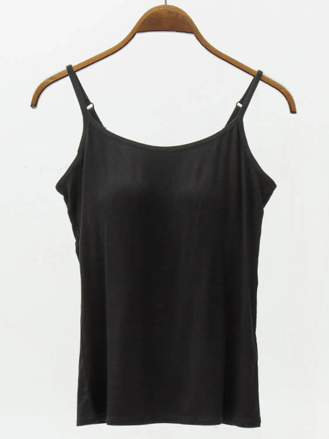 Full Size Adjustable Strap Modal Cami with Bra - M. Burks Pretty Boutique LLC.shop