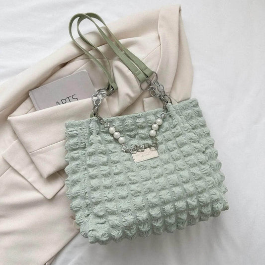 Bubble Textured Tote Bag - M. Burks Pretty Boutique LLC.shop