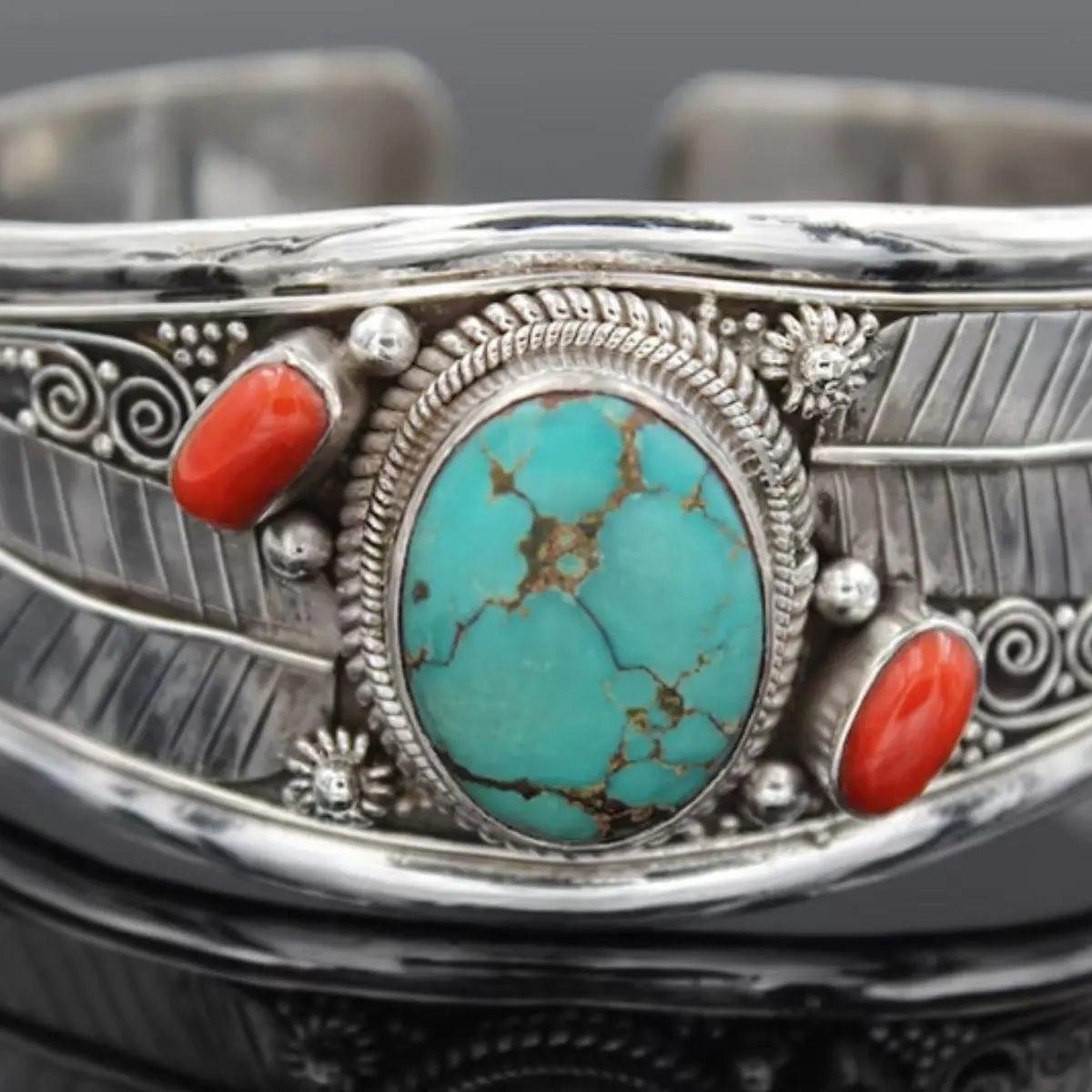 Turquoise Open Bracelet - M. Burks Pretty Boutique LLC.shop