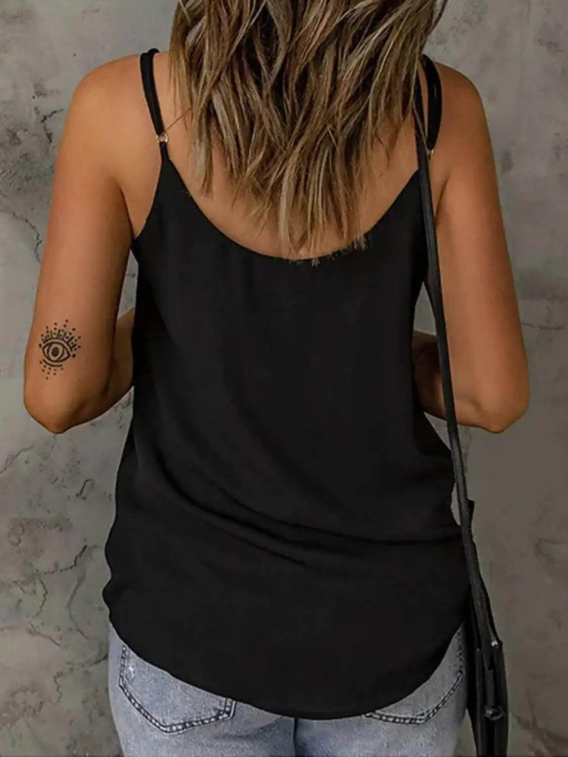 Full Size V-Neck Spaghetti Strap Cami - M. Burks Pretty Boutique LLC.shop